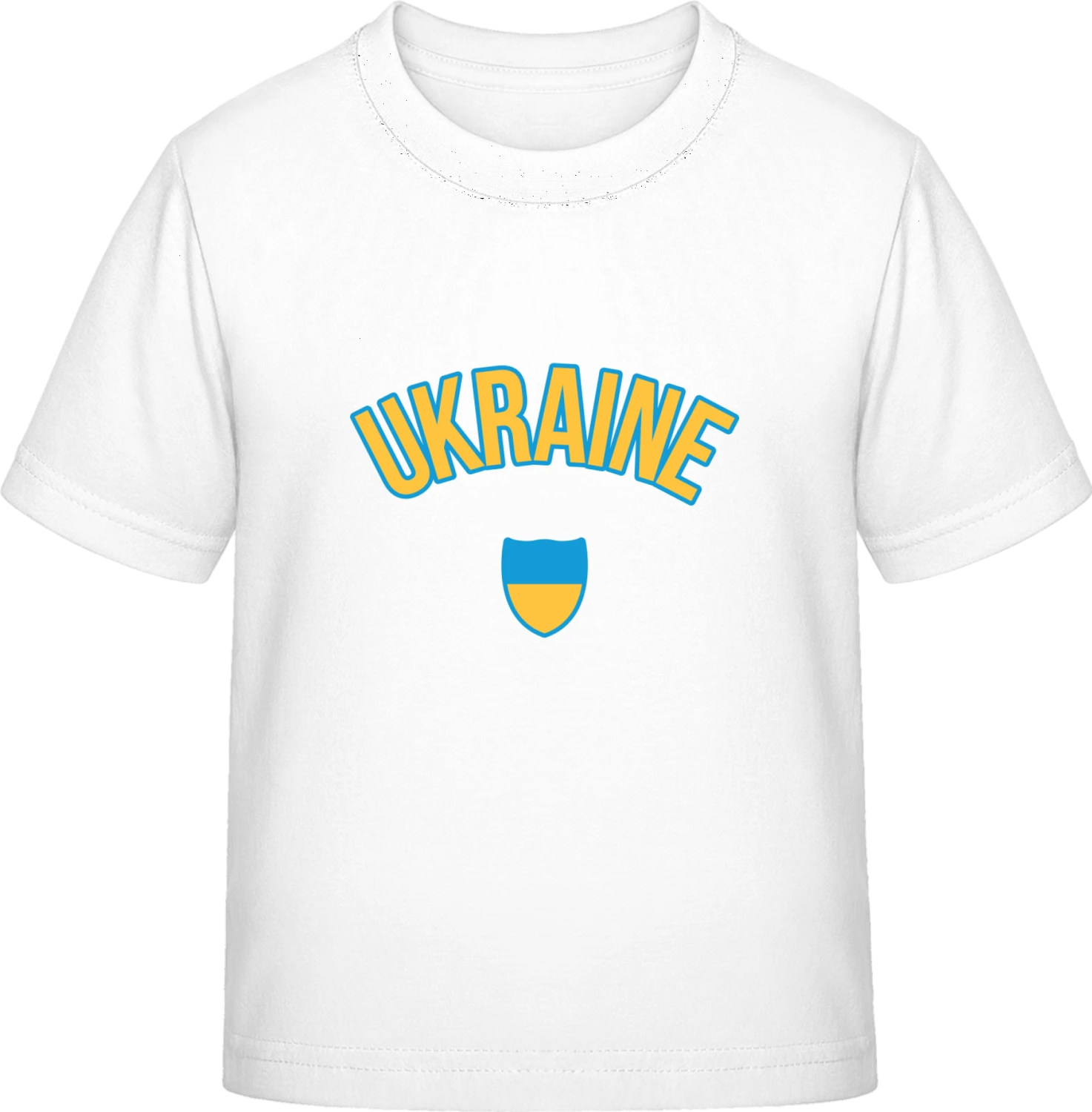 UKRAINE Football Fan - White Exact 190 Kids - Front