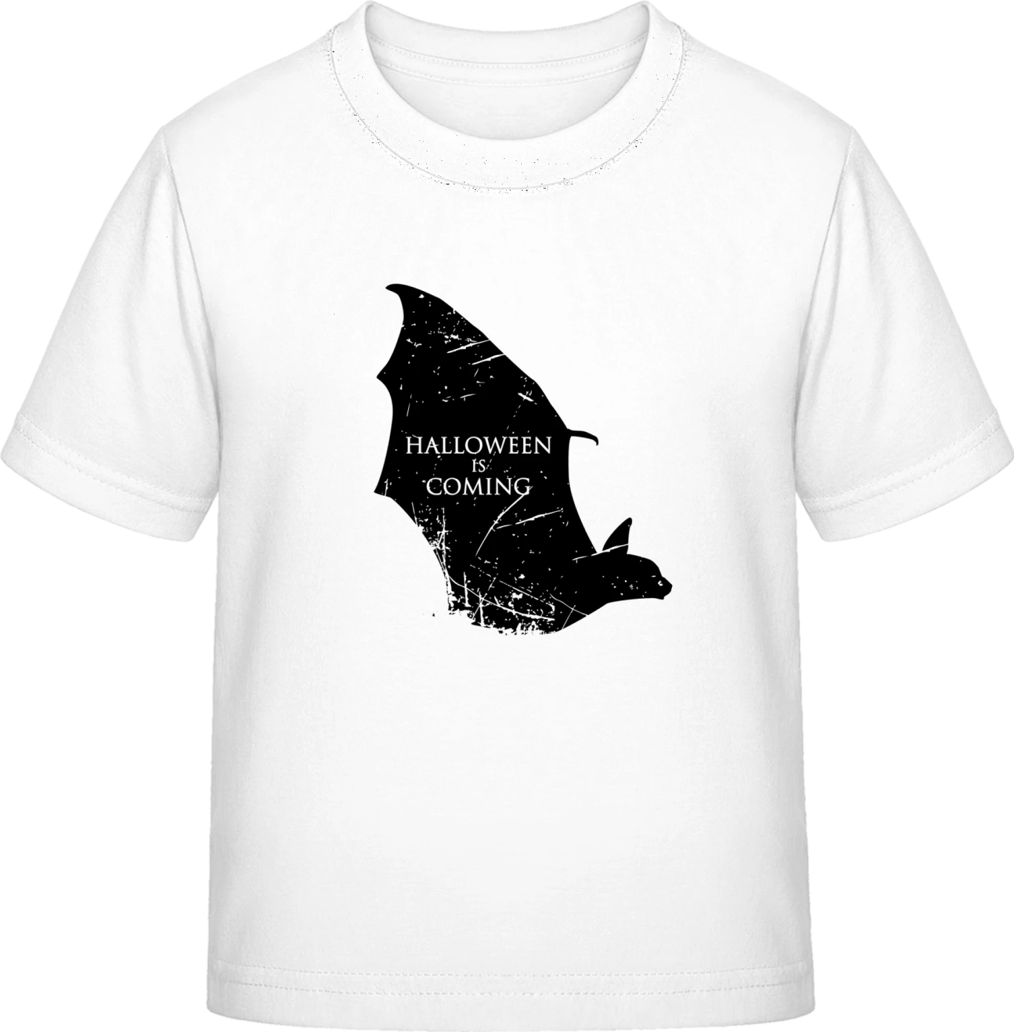 Halloween Is Coming Bat - White Exact 190 Kids - Front