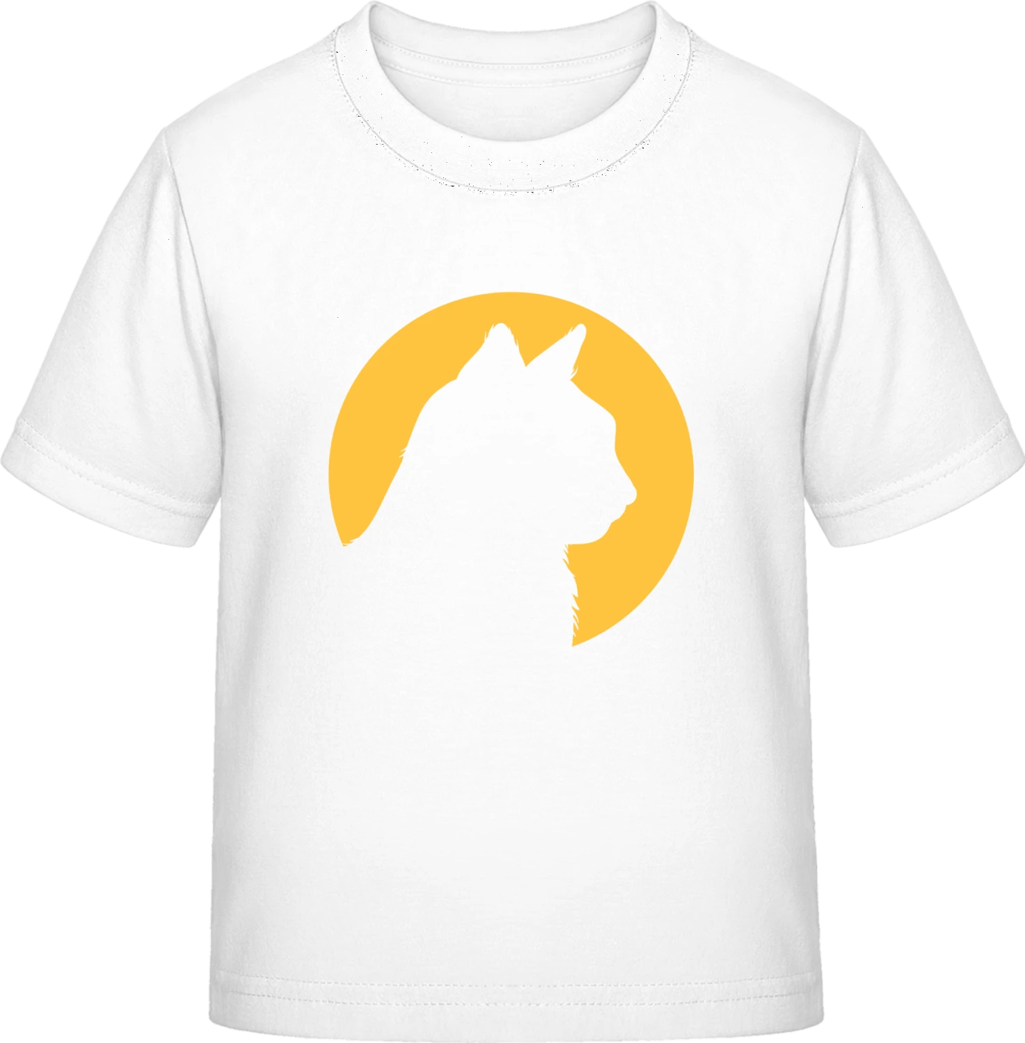 Cat Head In Moonlight - White Exact 190 Kids - Front