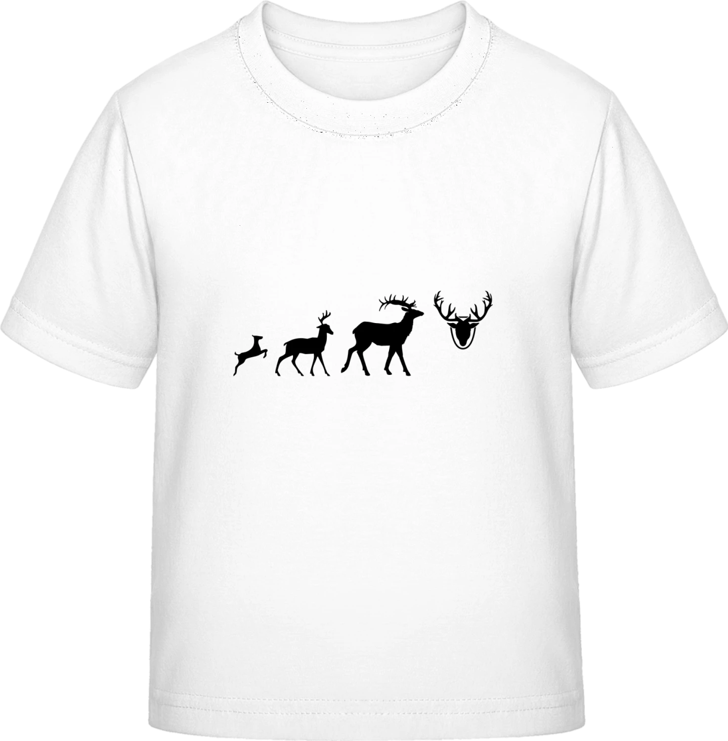 Evolution Of Deer To Antlers - White Exact 190 Kids - Front