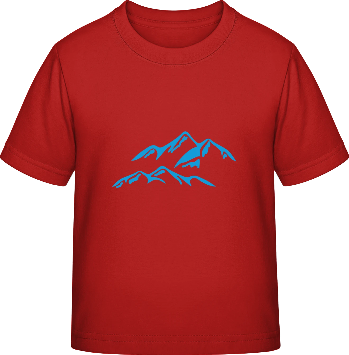 Mountain Silhouette - Red Exact 190 Kids - Front