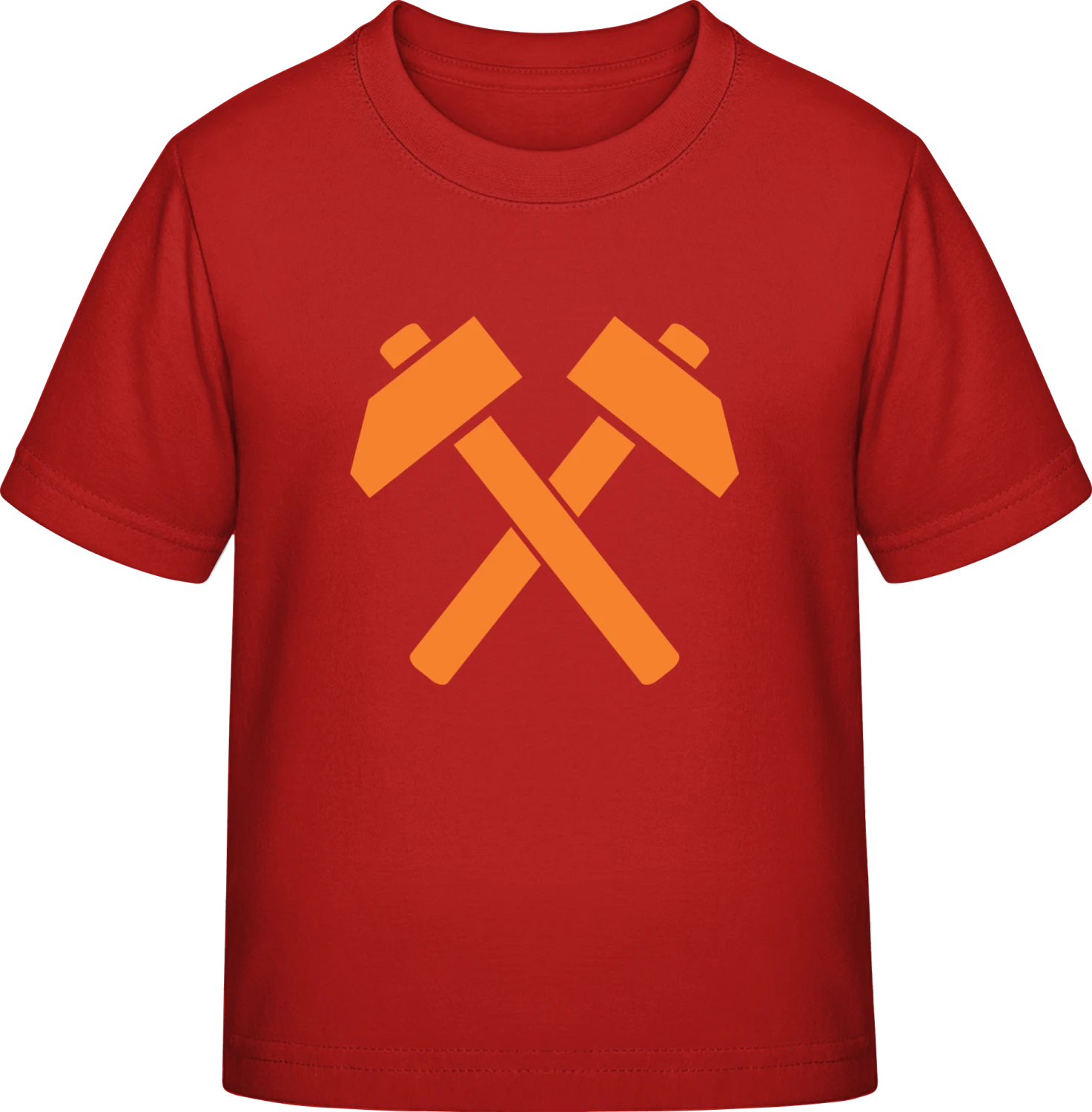 Crossed Hammers - Red Exact 190 Kids - Front