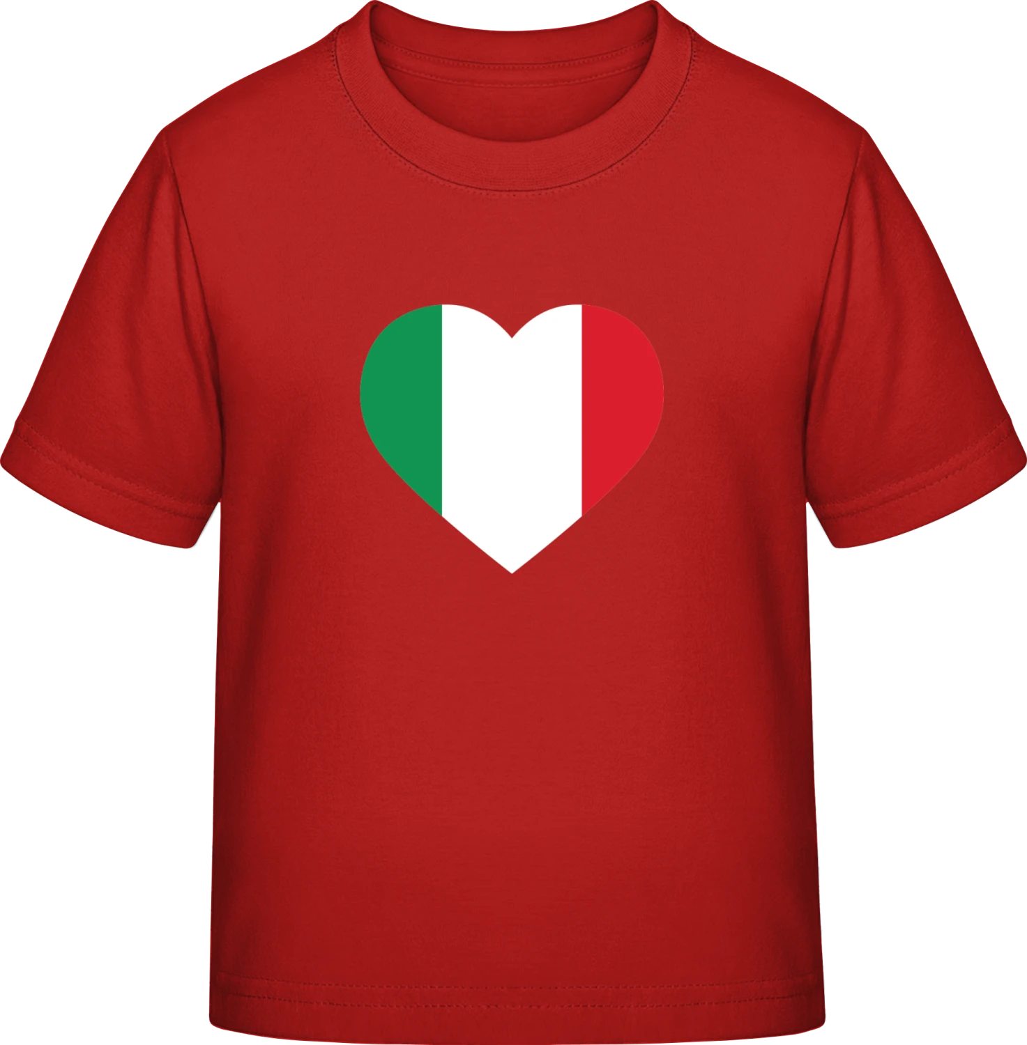 Italy Heart Flag - Red Exact 190 Kids - Front