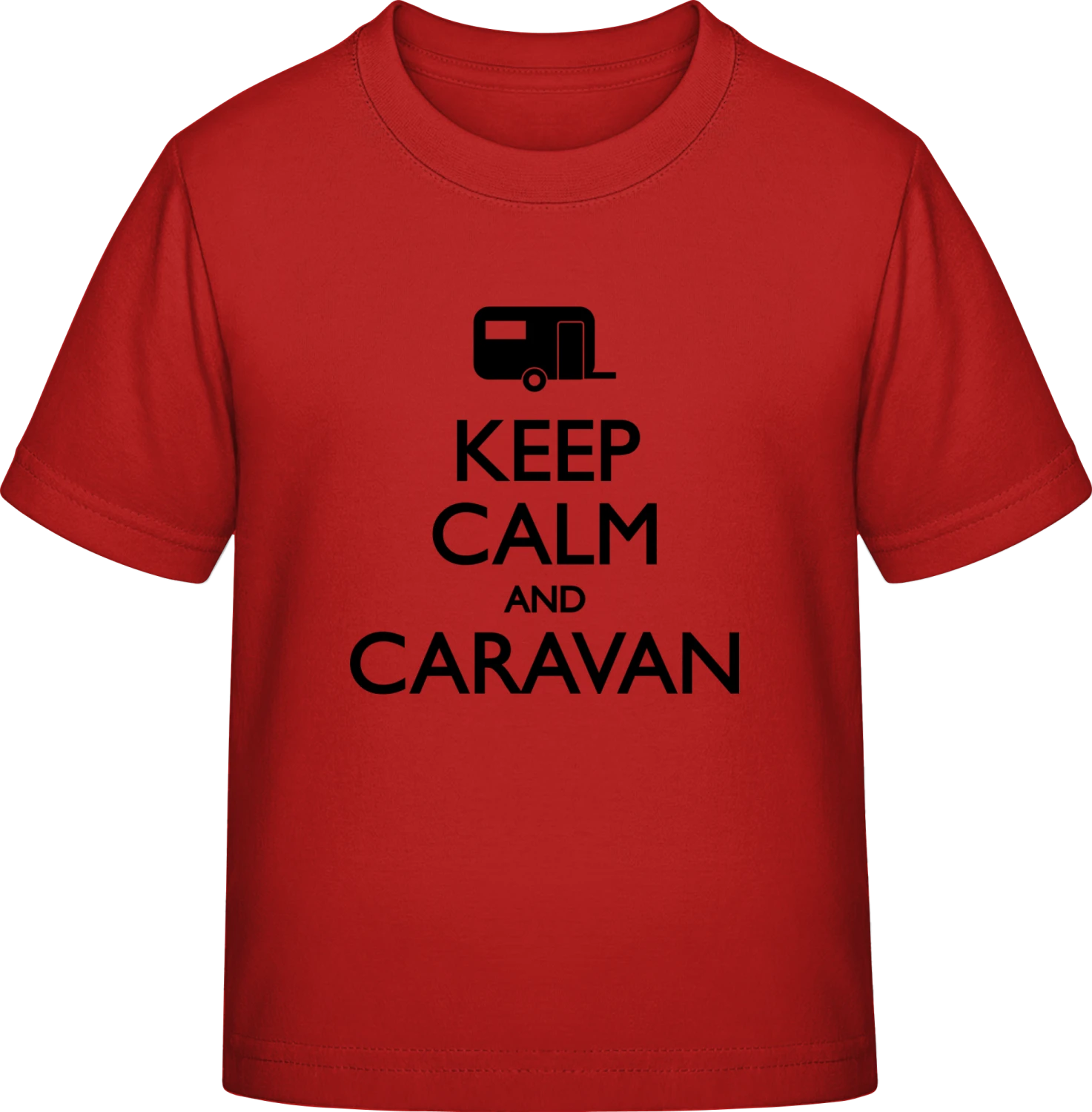 Keep Calm Caravan - Red Exact 190 Kids - Front