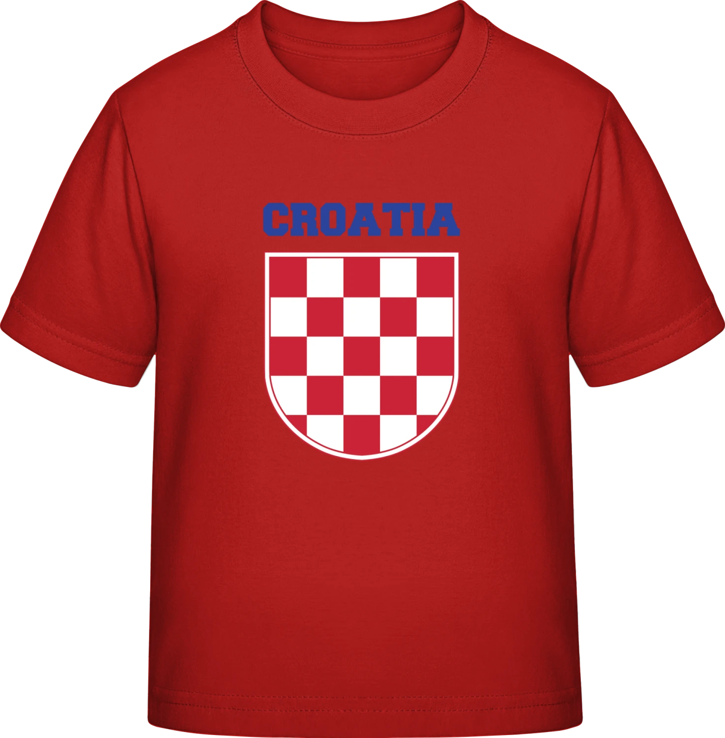 Croatia Flag Shield - Red Exact 190 Kids - Front