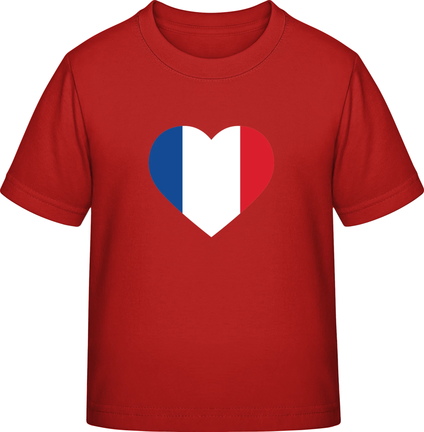 France Heart - Red Exact 190 Kids - Front