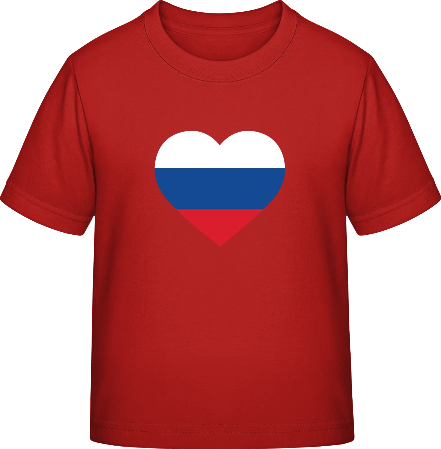 Russia Heart Flag - Red Exact 190 Kids - Front