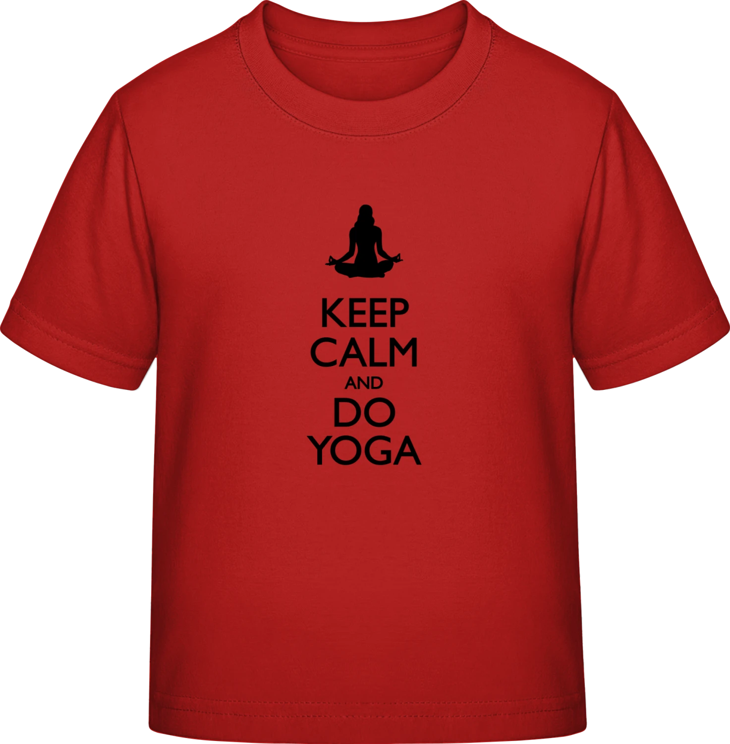 Keep Calm and do Yoga - Red Exact 190 Kids - Front