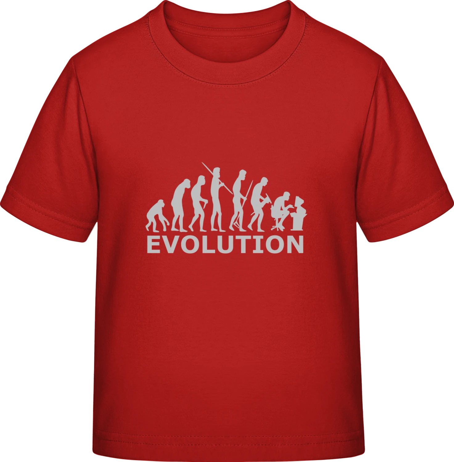 Geek Evolution Theory - Red Exact 190 Kids - Front