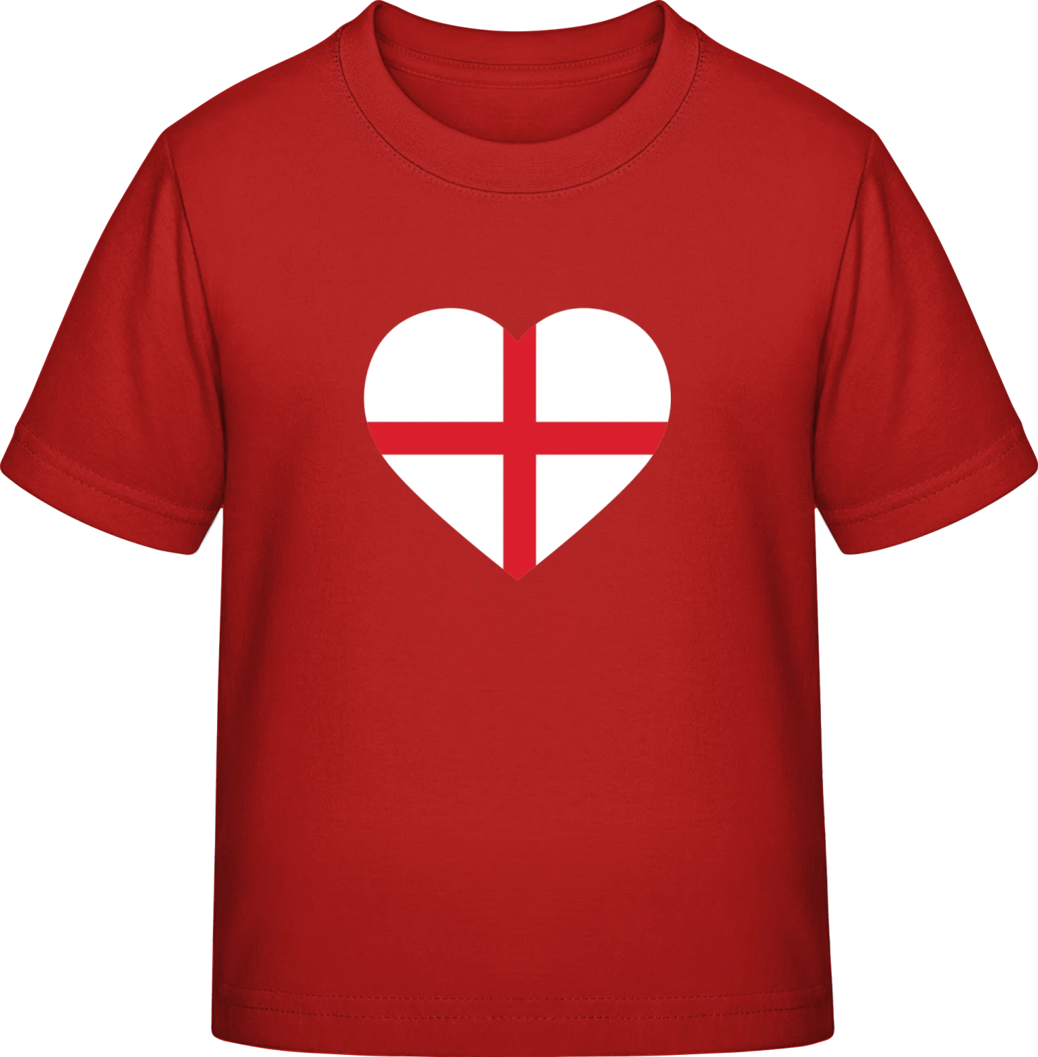 England Heart Flag - Red Exact 190 Kids - Front