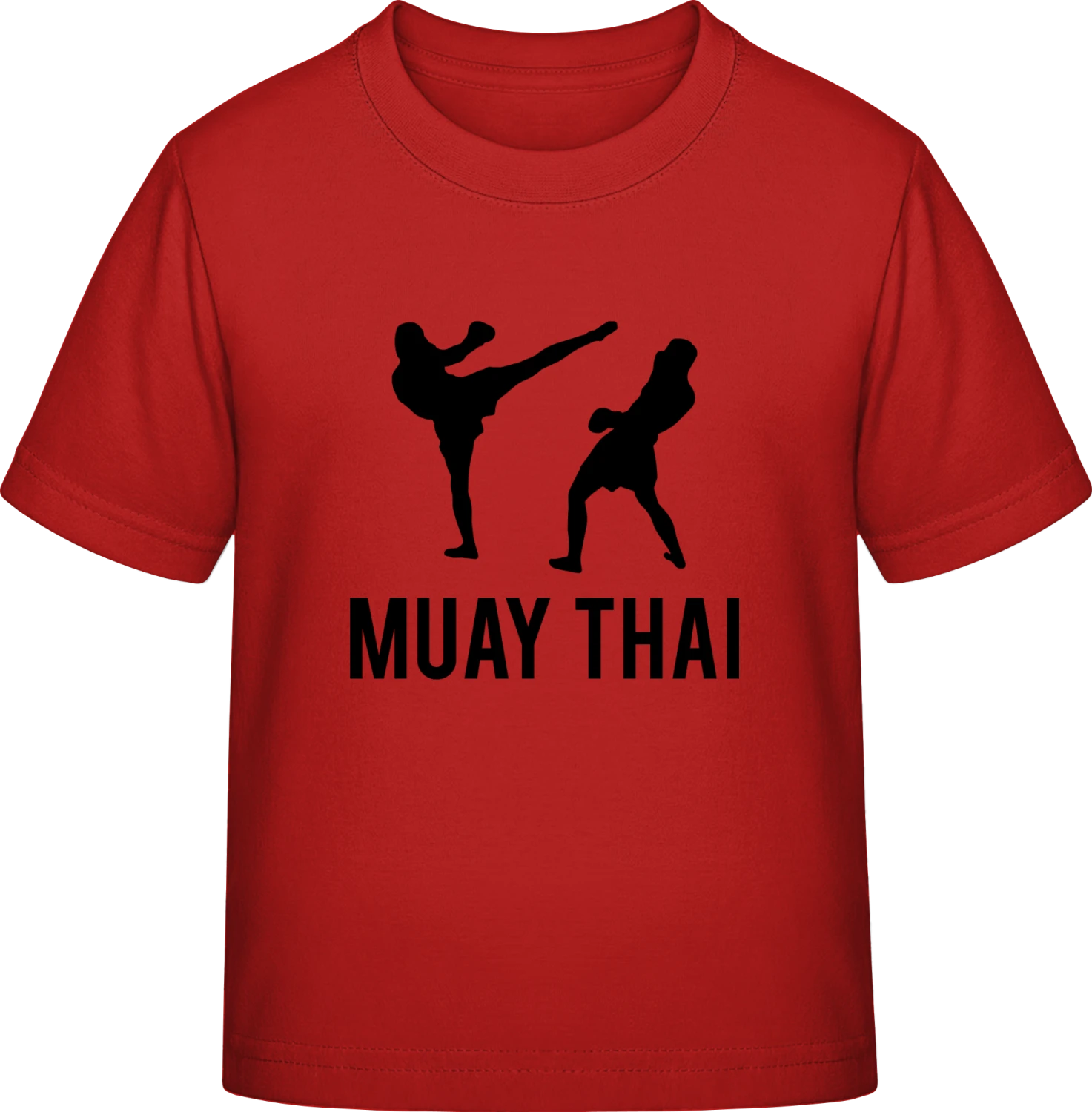 Muay Thai Silhouette - Red Exact 190 Kids - Front