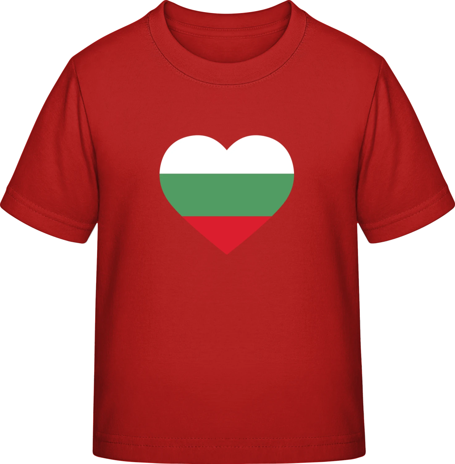 Bulgaria Heart - Red Exact 190 Kids - Front