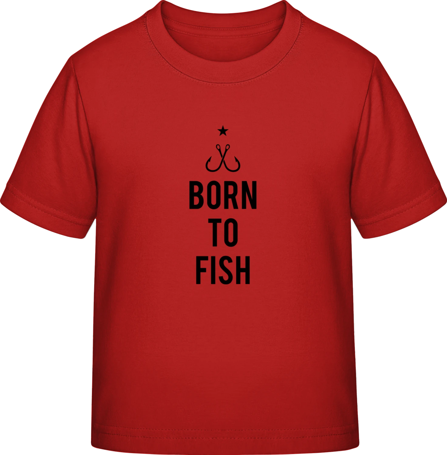 Born To Fish Simple - Red Exact 190 Kids - Front