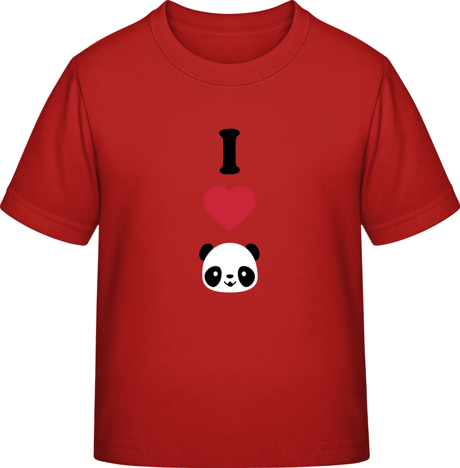 I Love Pandas - Red Exact 190 Kids - Front