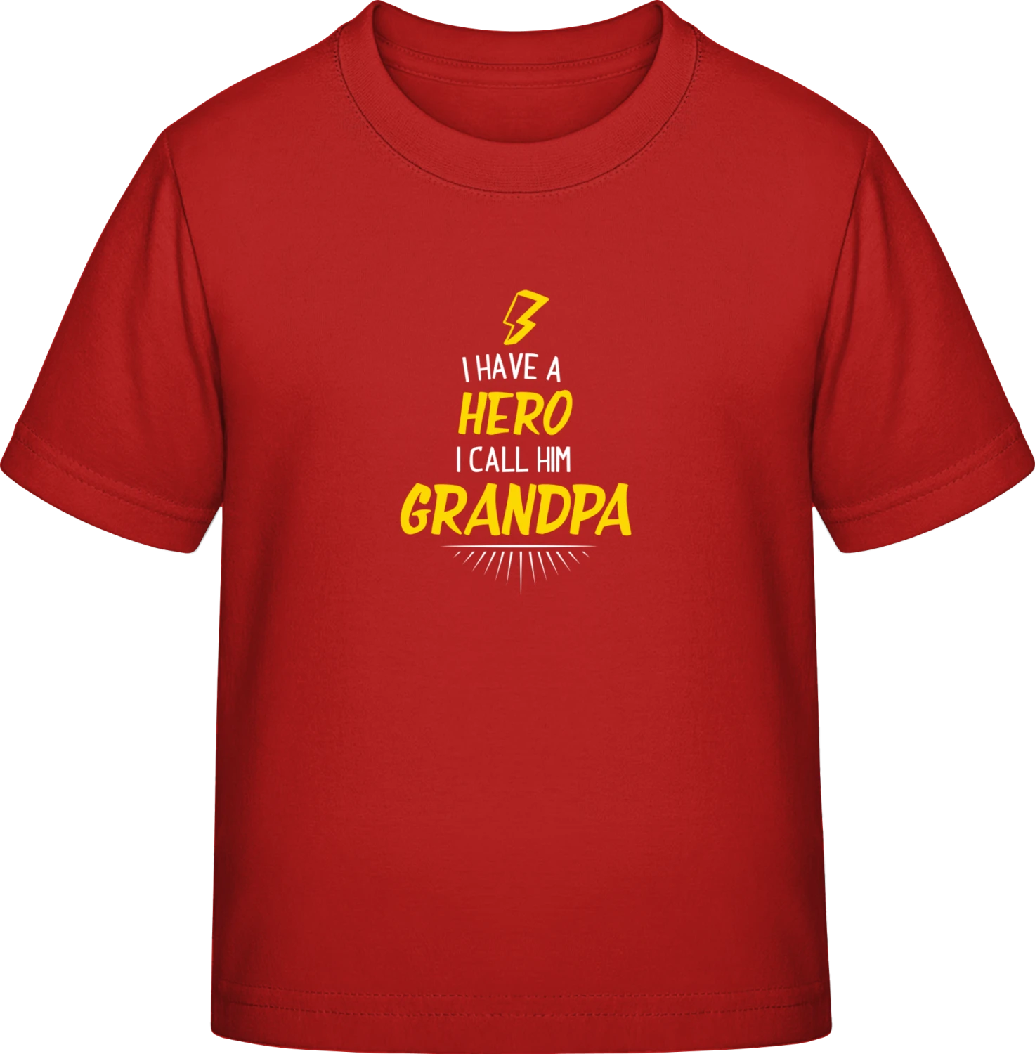 I Have A Hero I Call Him Grandpa - Red Exact 190 Kids - Front