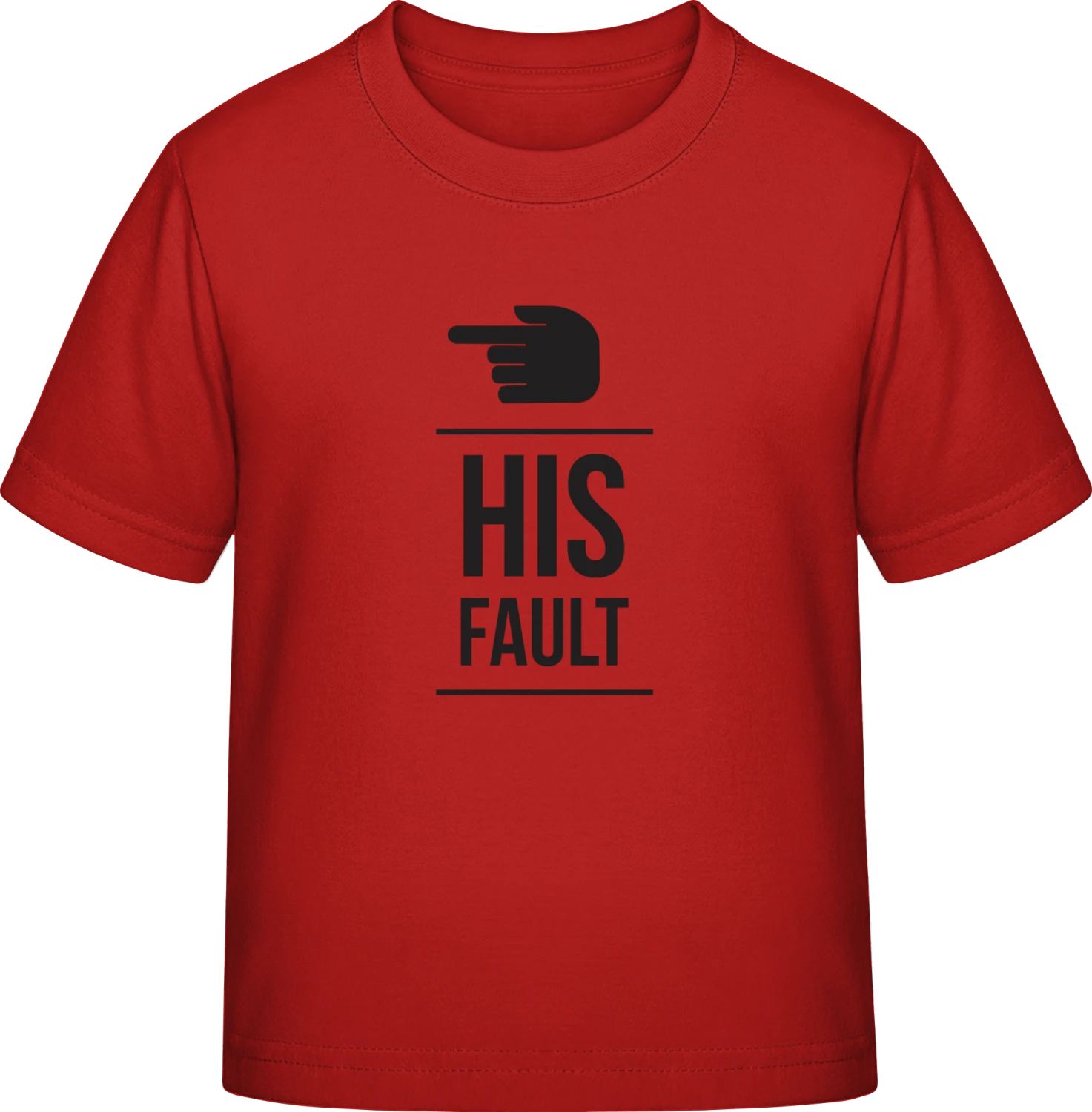 His Fault right - Red Exact 190 Kids - Front