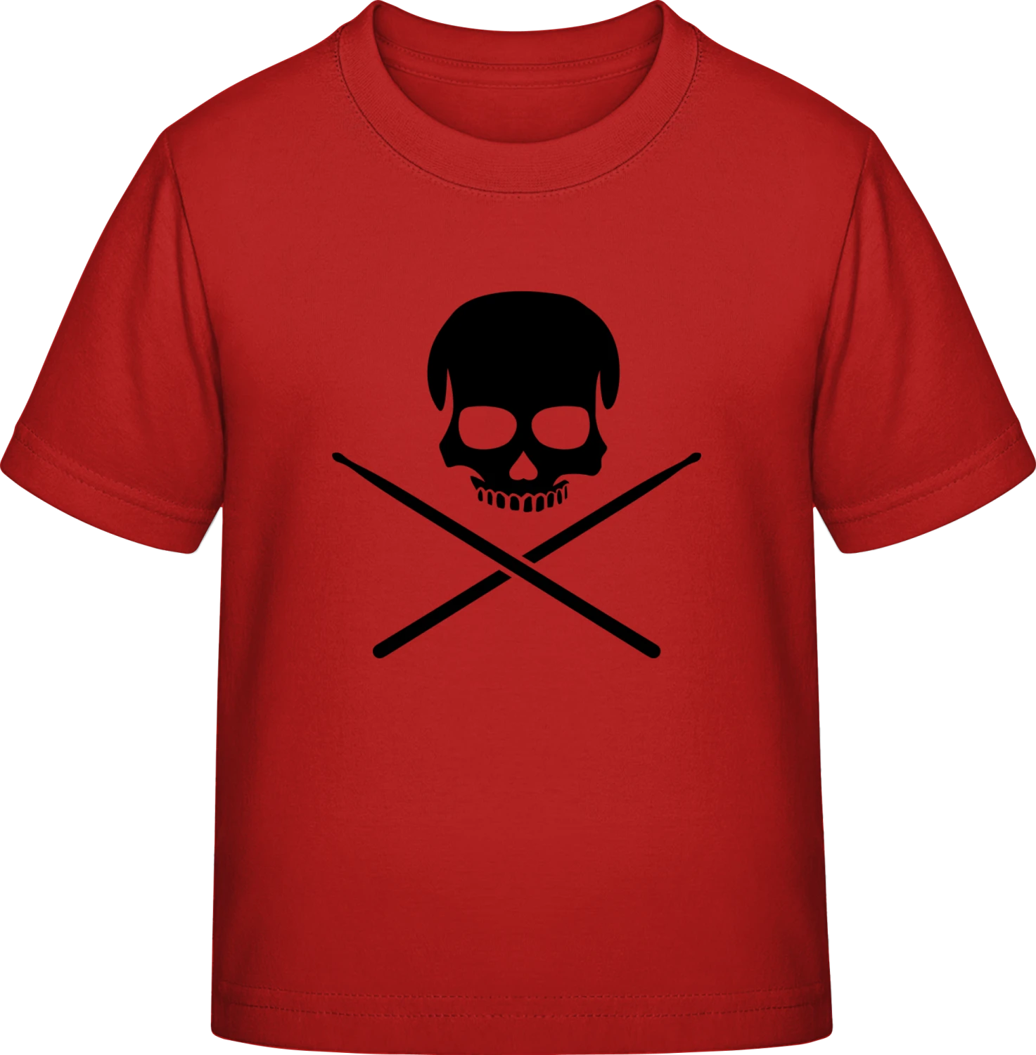 Drummer Skull - Red Exact 190 Kids - Front