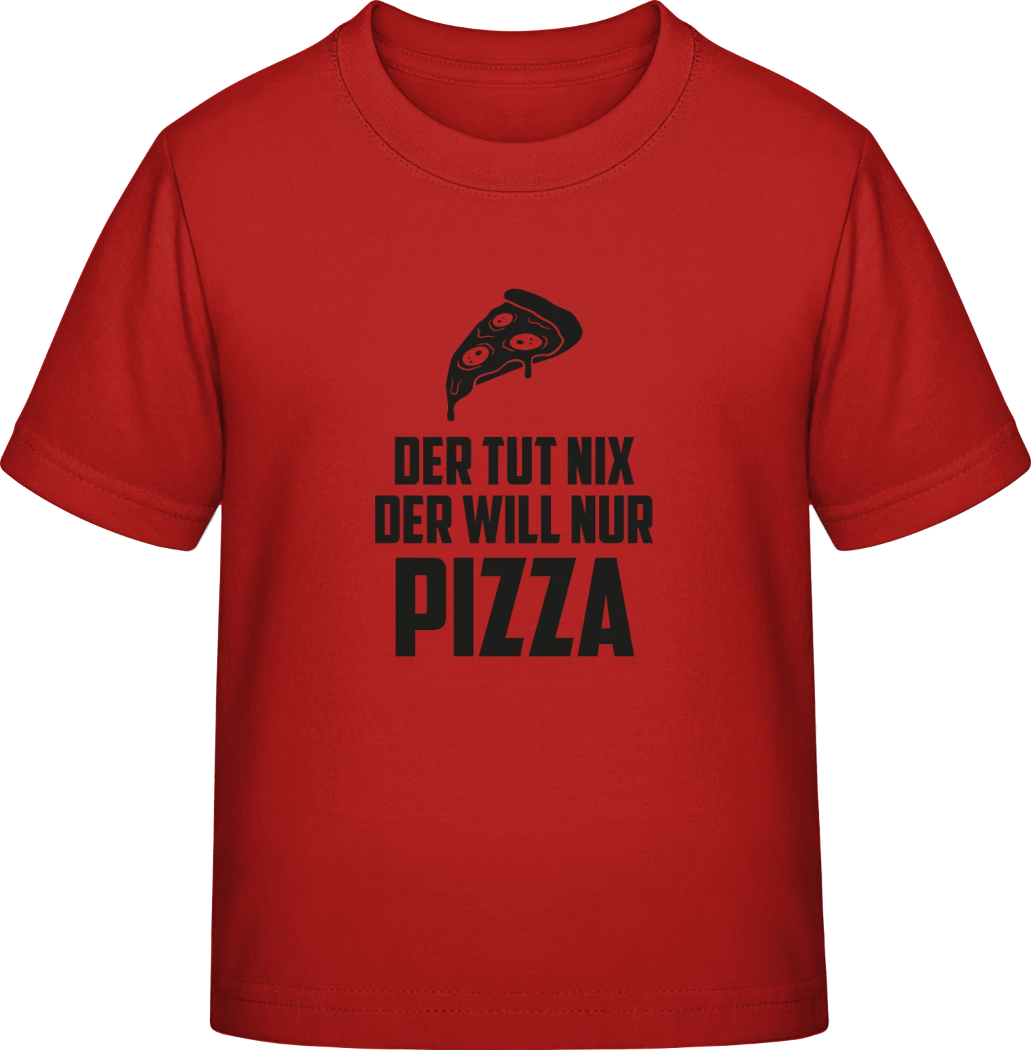 Der tut nix der will nur Pizza - Red Exact 190 Kids - Front