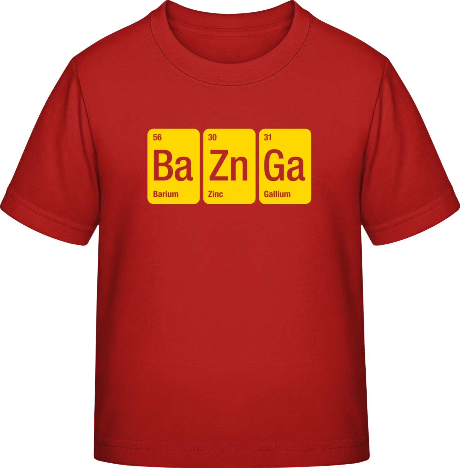 Bazinga - Red Exact 190 Kids - Front