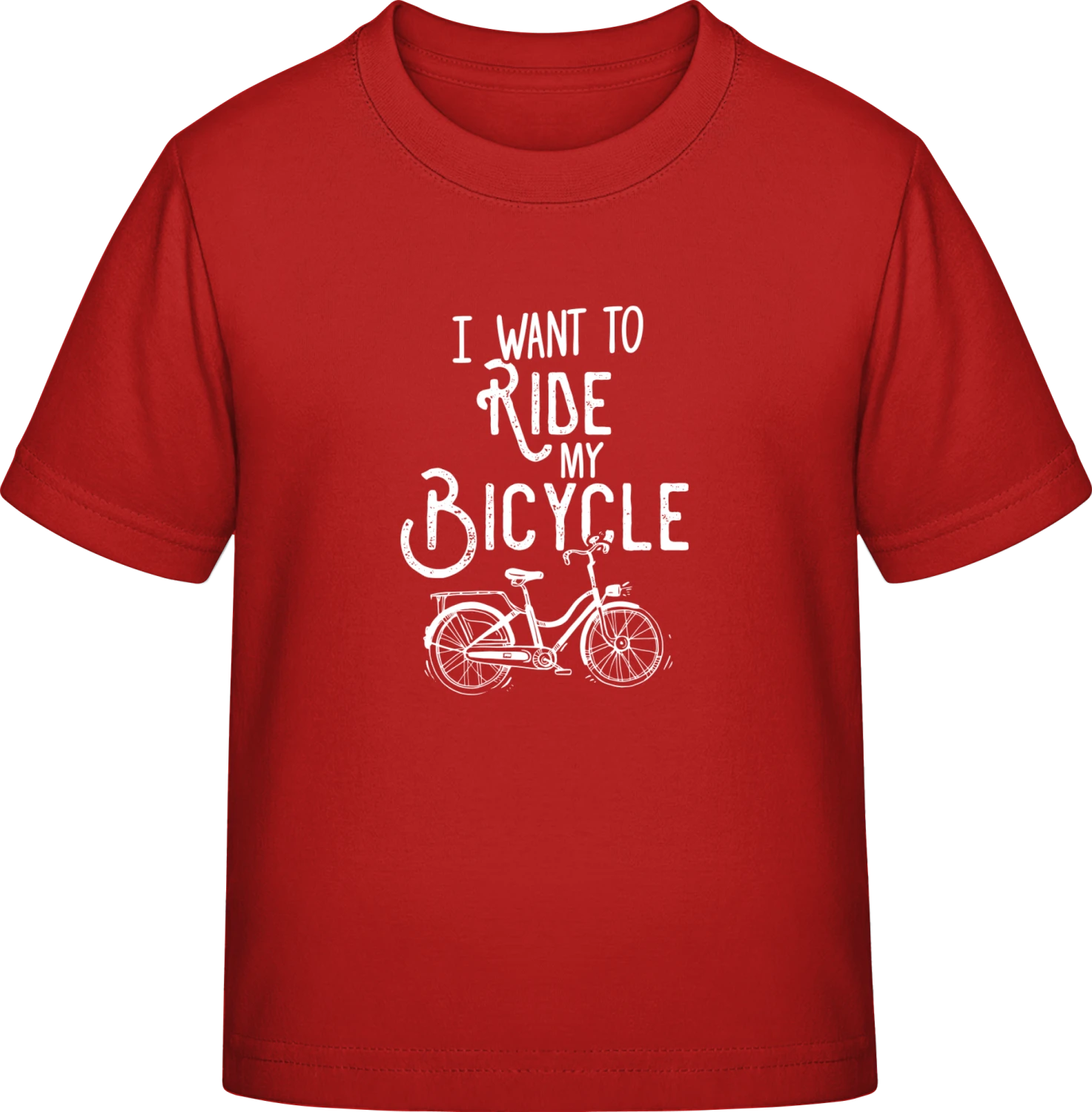 I Want To Ride My Bicycle - Red Exact 190 Kids - Front