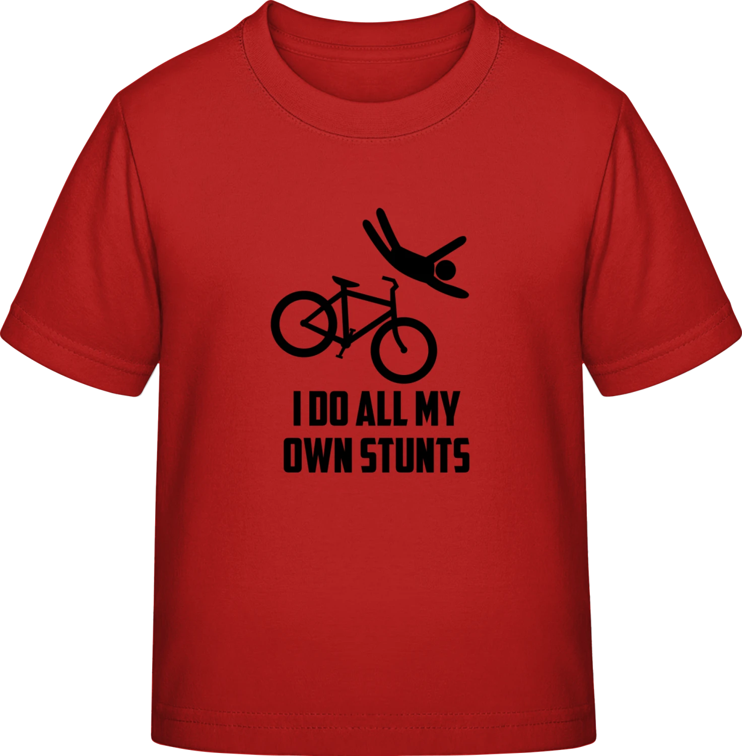 I Do All My Own Stunts Bicycle - Red Exact 190 Kids - Front