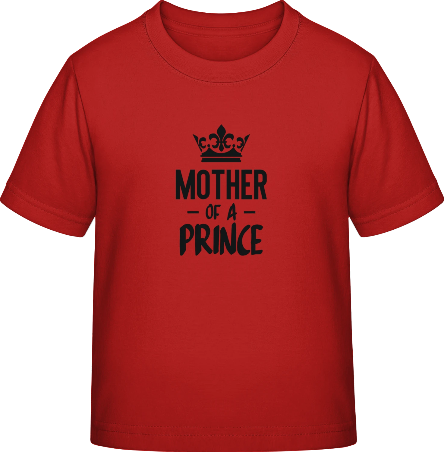 Mother Of A Prince Mam And Son - Red Exact 190 Kids - Front