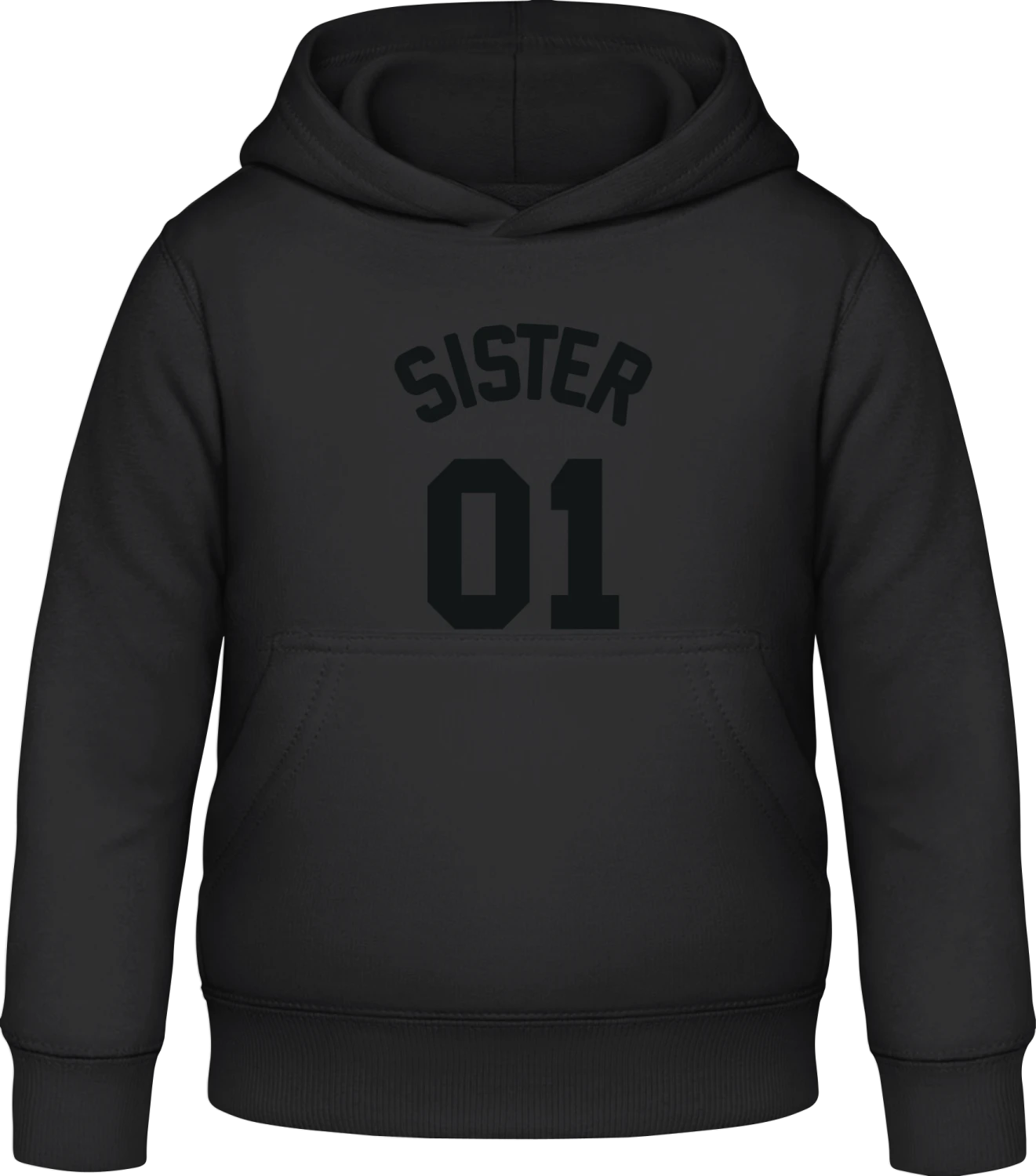 Sister 01 - Black Awdis Hoodie Kids - Front