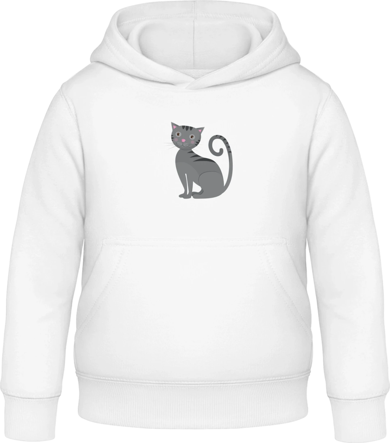 Little Cat - Arctic white Awdis Hoodie Kids - Front