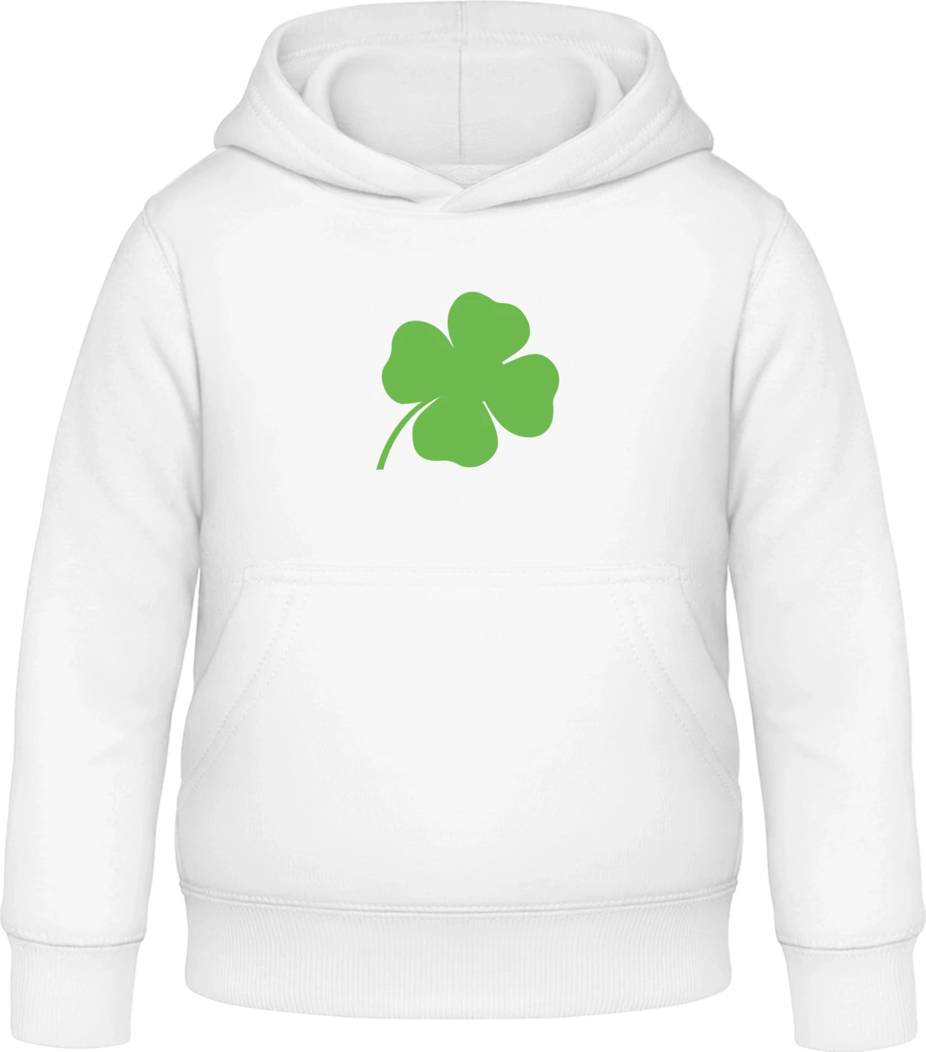 Cloverleaf - Arctic white Awdis Hoodie Kids - Front