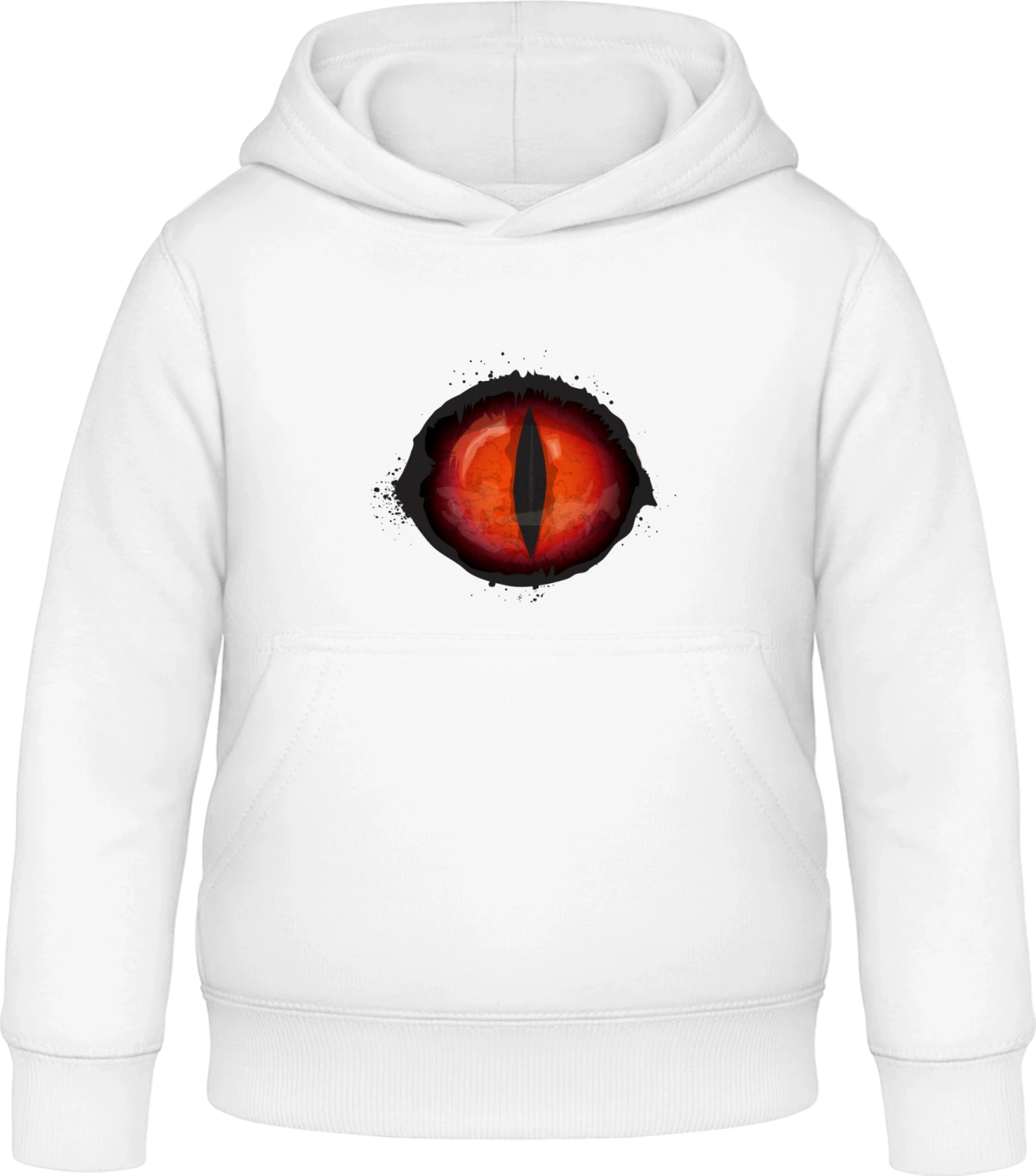 Scary Red Monster Eye - Arctic white Awdis Hoodie Kids - Front