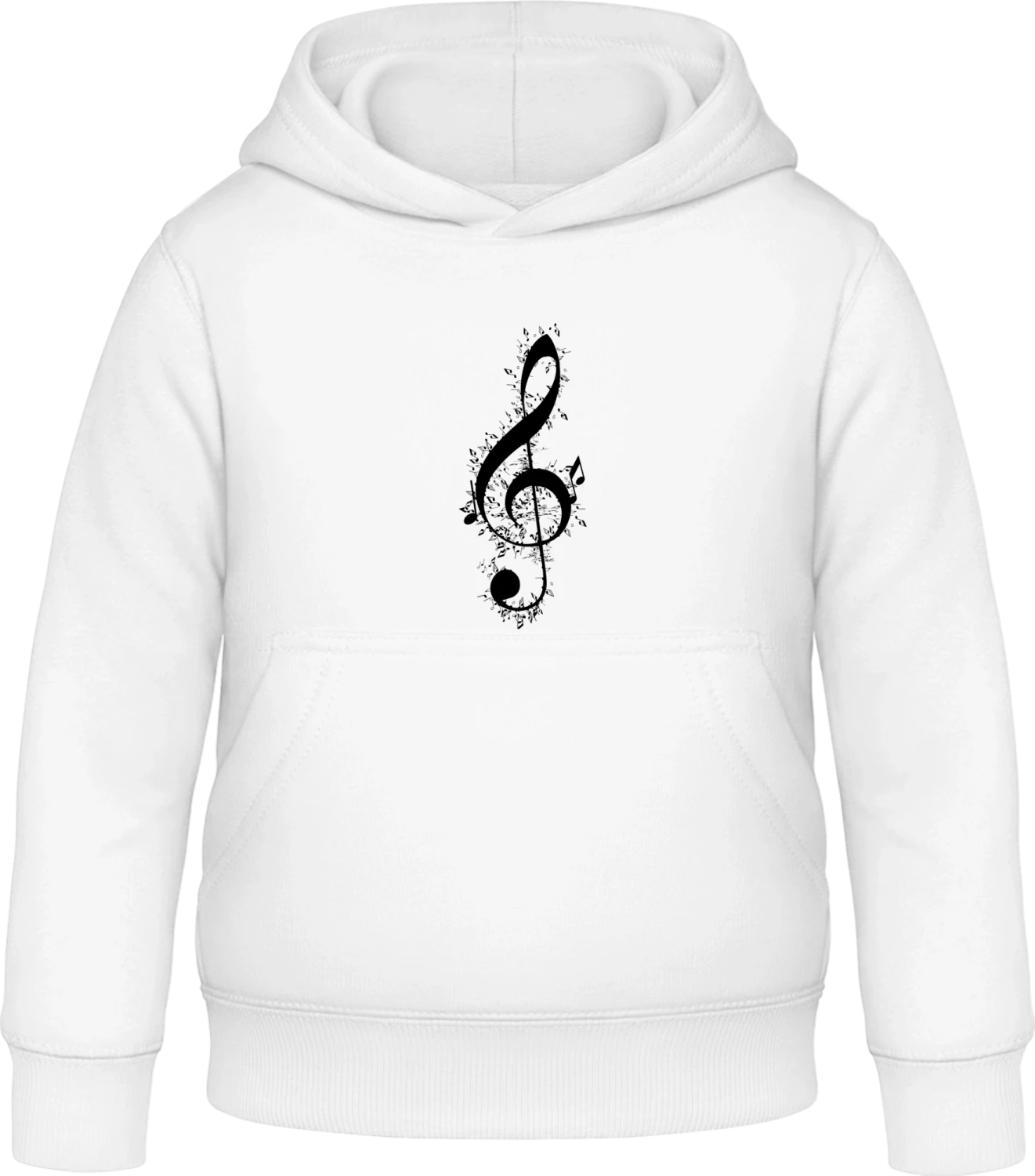 Stylish Music Note - Arctic white Awdis Hoodie Kids - Front