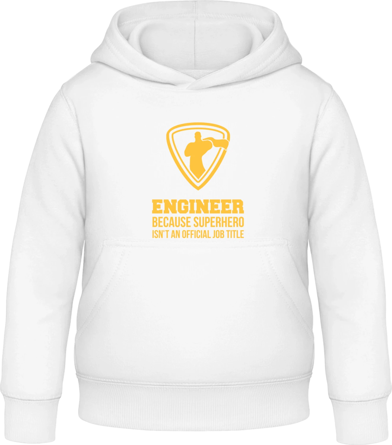 Engineer Because Superhero Isn't An Official Job Title - Arctic white Awdis Hoodie Kids - Front