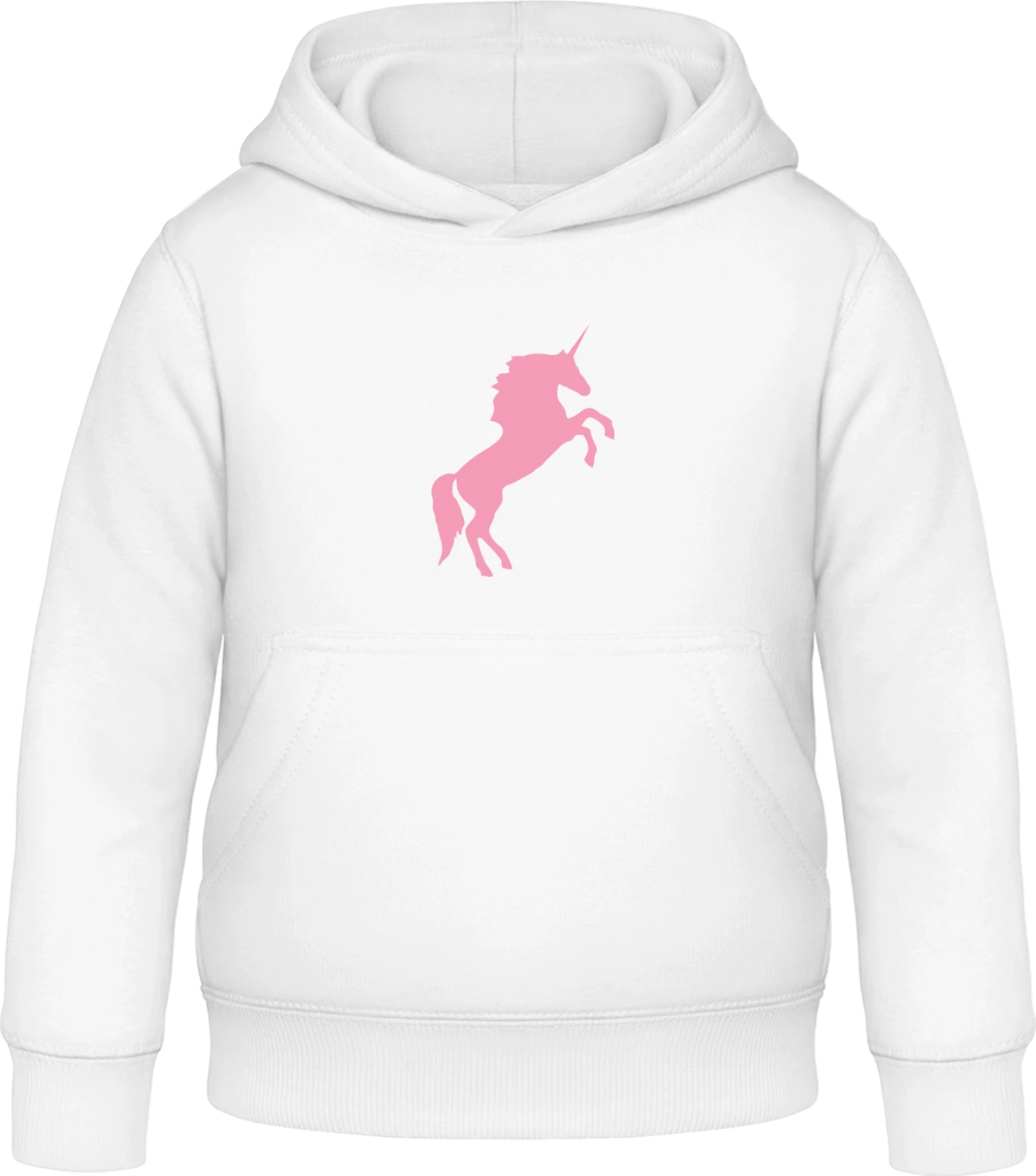 Unicorn Silhouette - Arctic white Awdis Hoodie Kids - Front