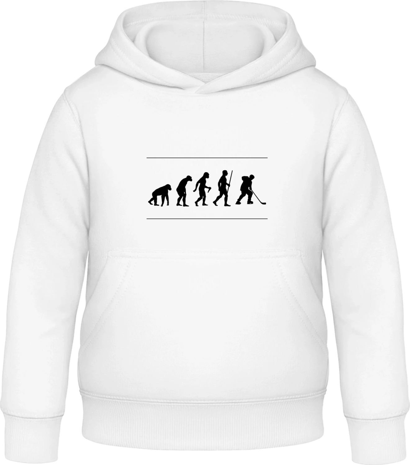 Funny Ice Hockey Evolution - Arctic white Awdis Hoodie Kids - Front