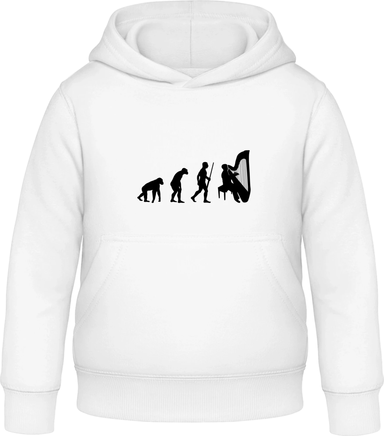 Harpist Evolution - Arctic white Awdis Hoodie Kids - Front