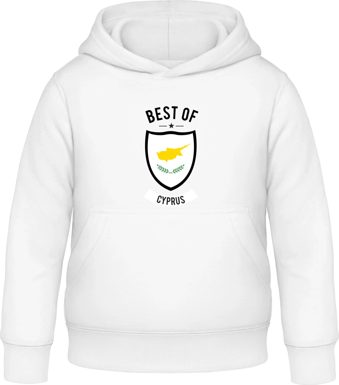 Best of Cyprus - Arctic white Awdis Hoodie Kids - Front