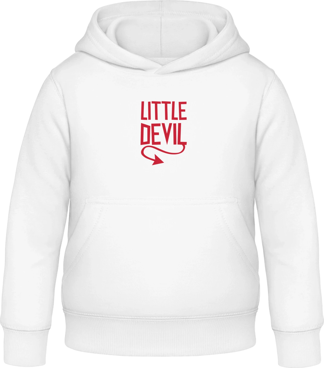 Little Devil Typo - Arctic white Awdis Hoodie Kids - Front