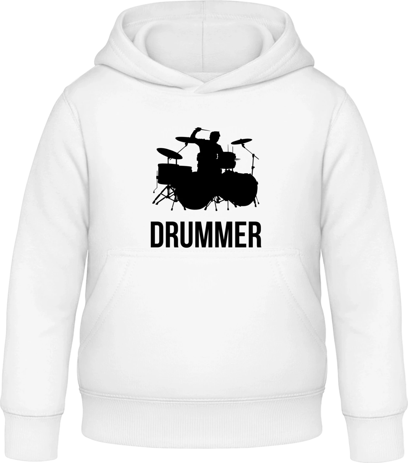 Drummer - Arctic white Awdis Hoodie Kids - Front