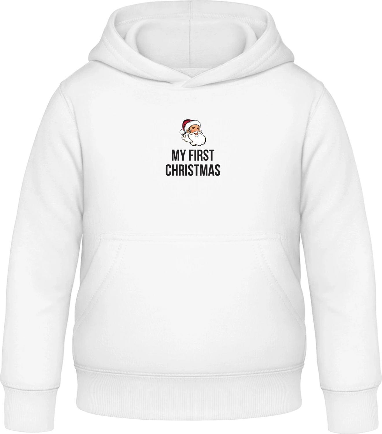 My First Christmas Santa - Arctic white Awdis Hoodie Kids - Front