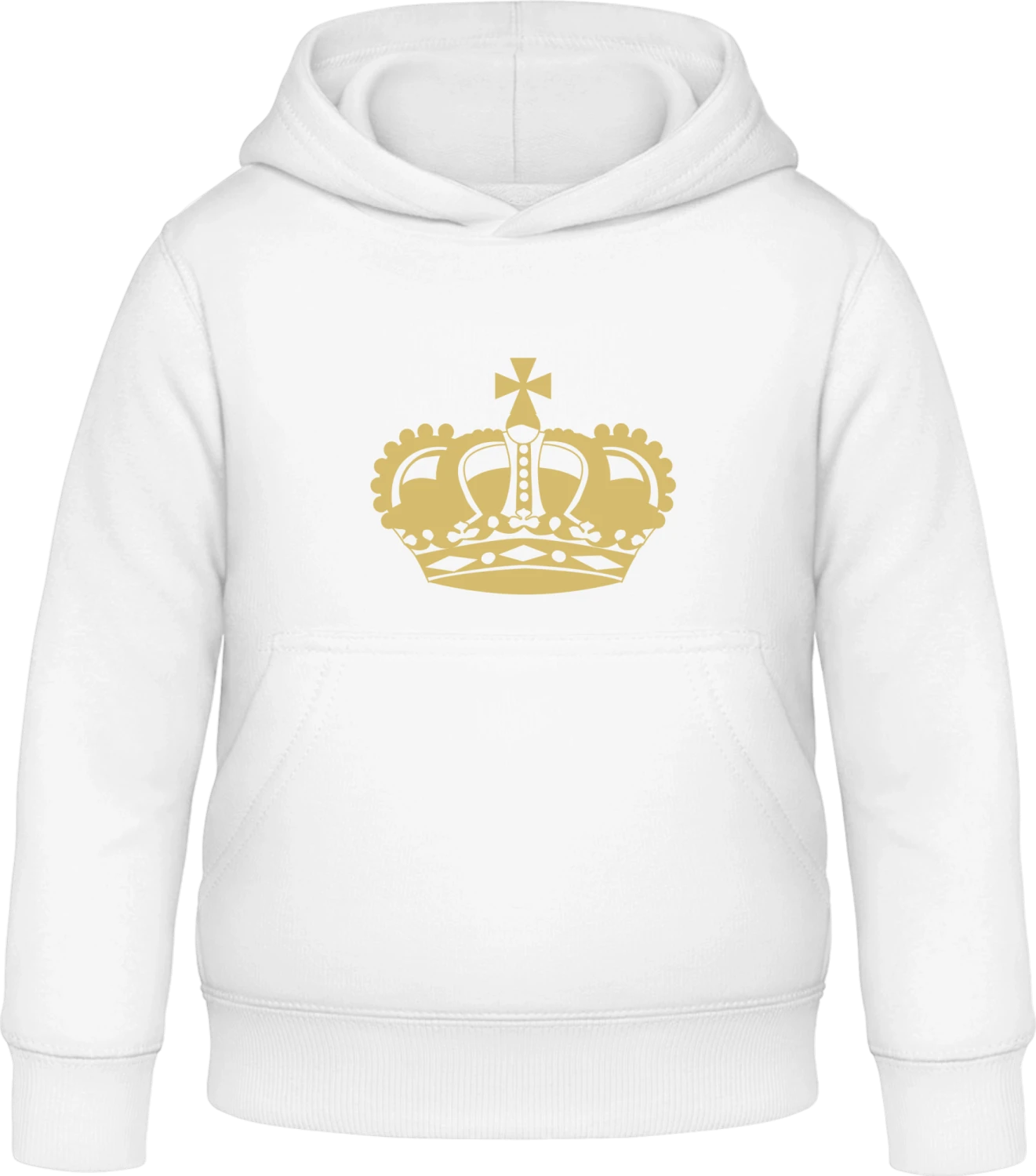 Crown - Arctic white Awdis Hoodie Kids - Front