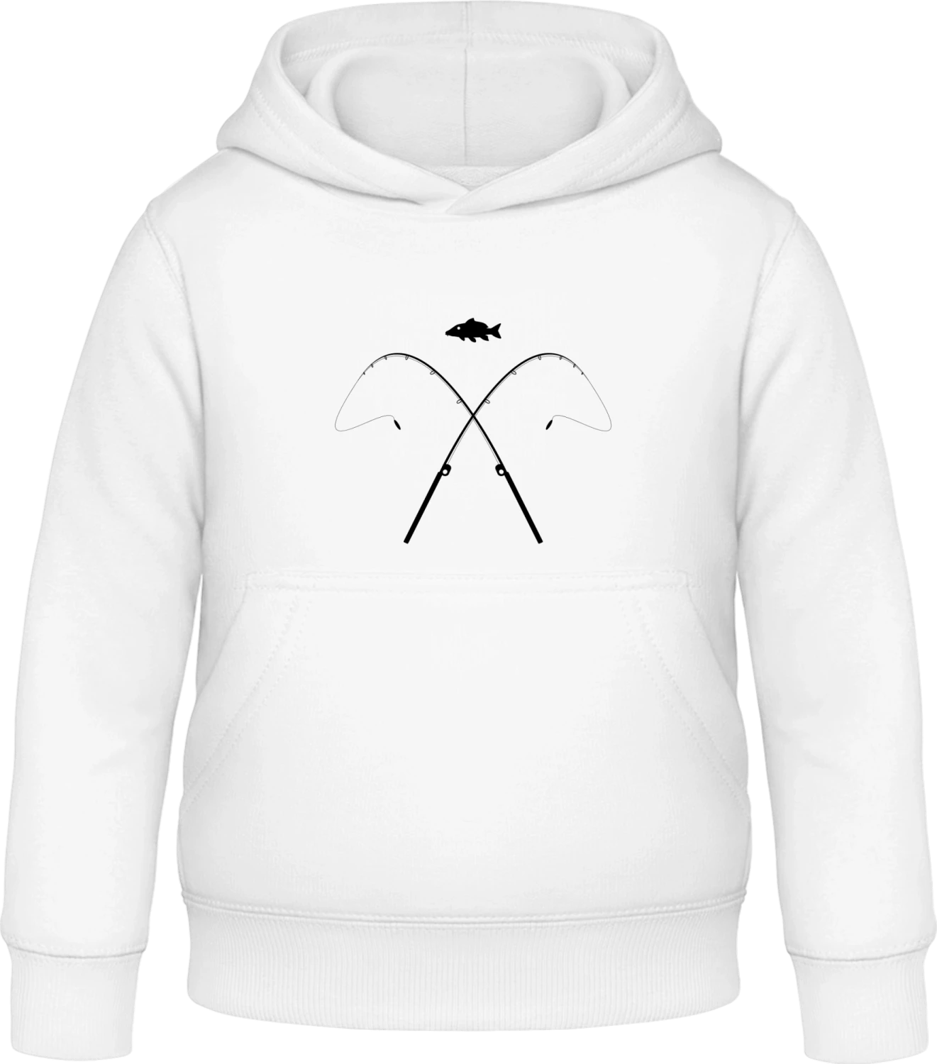 Fishing Pole - Arctic white Awdis Hoodie Kids - Front