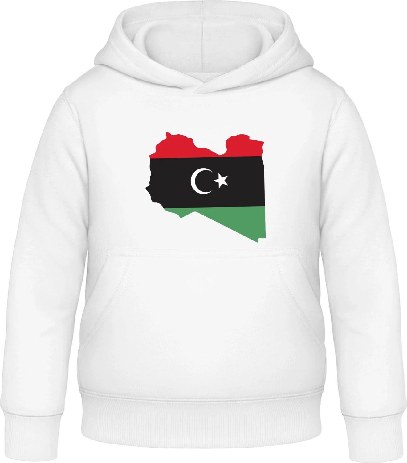 Libya Map - Arctic white Awdis Hoodie Kids - Front