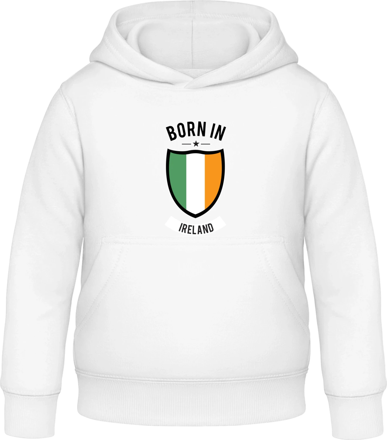 Born in Ireland - Arctic white Awdis Hoodie Kids - Front