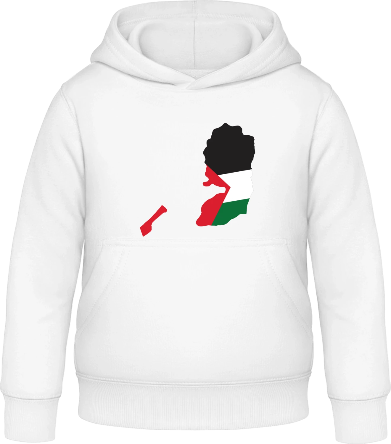 Palestine Map - Arctic white Awdis Hoodie Kids - Front