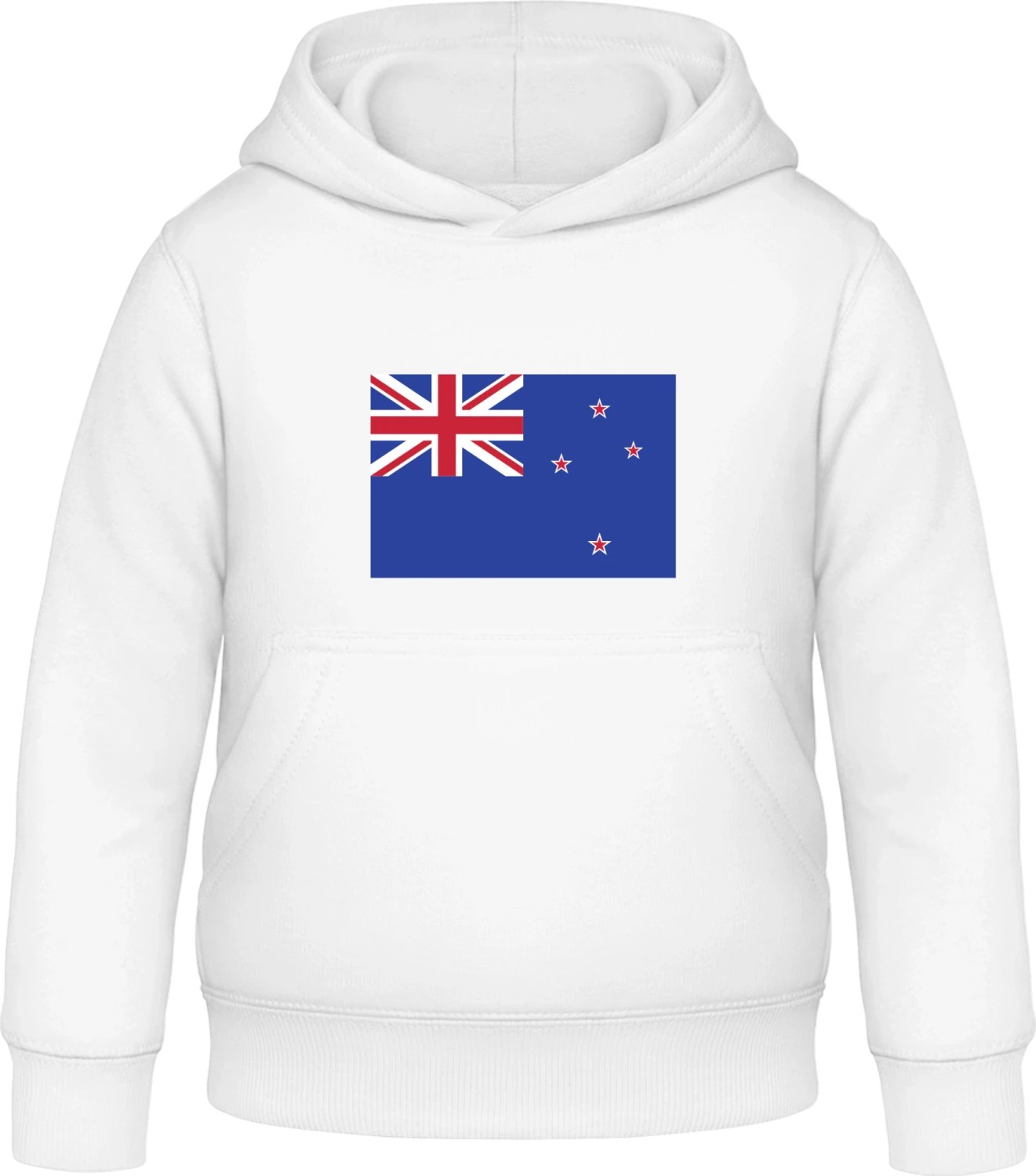 New Zeeland Flag - Arctic white Awdis Hoodie Kids - Front