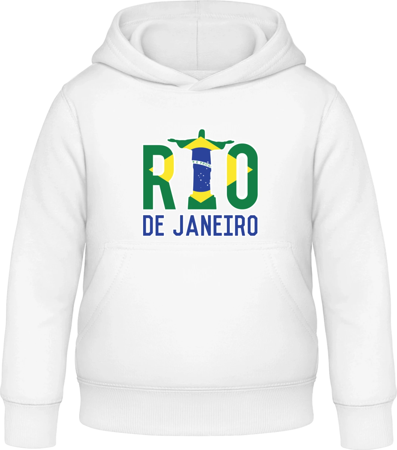 Rio De Janeiro Brasil - Arctic white Awdis Hoodie Kids - Front