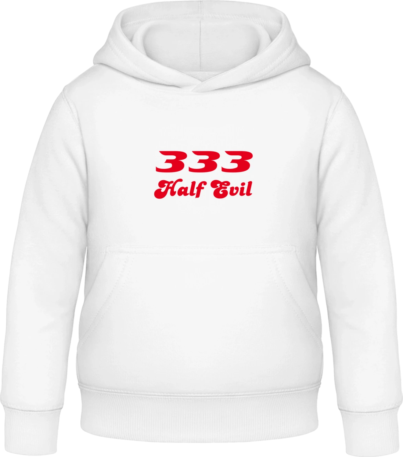 333 Half Evil - Arctic white Awdis Hoodie Kids - Front