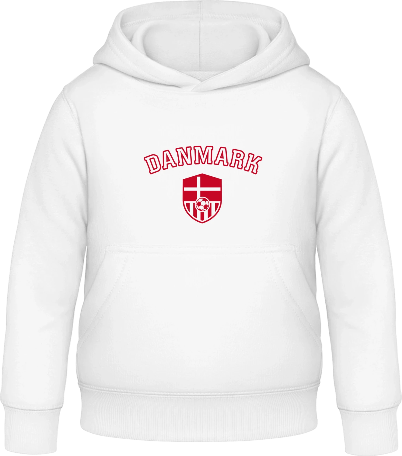 Danmark - Arctic white Awdis Hoodie Kids - Front