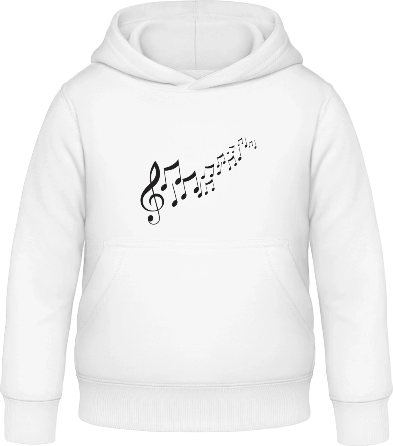 Dancing Music Notes - Arctic white Awdis Hoodie Kids - Front