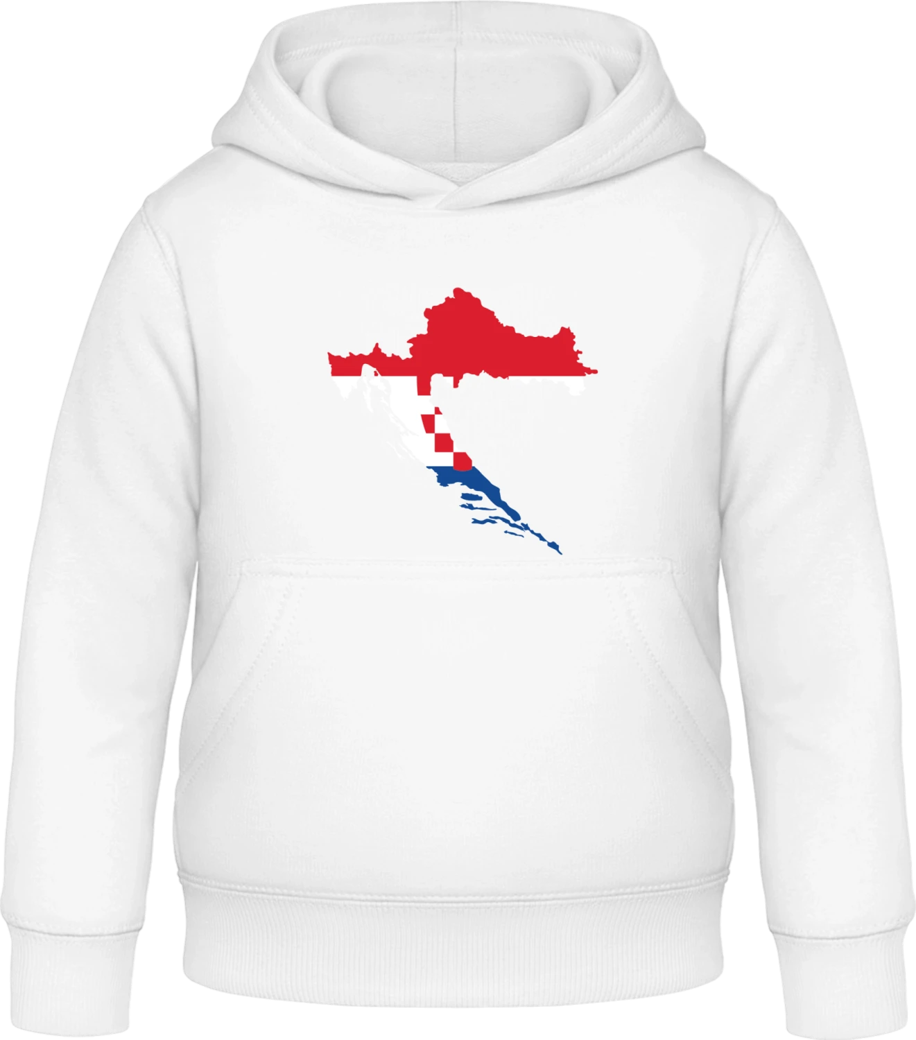 Croatia Map - Arctic white Awdis Hoodie Kids - Front